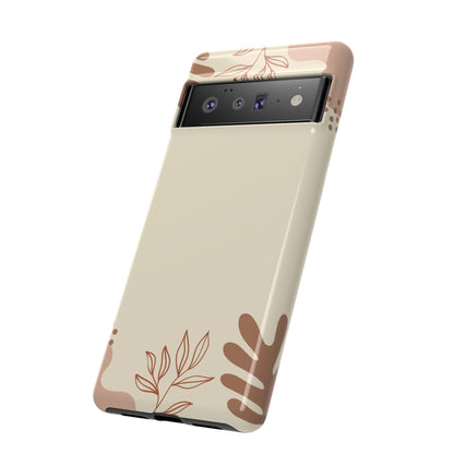 Floral Beige Tough Phone Case