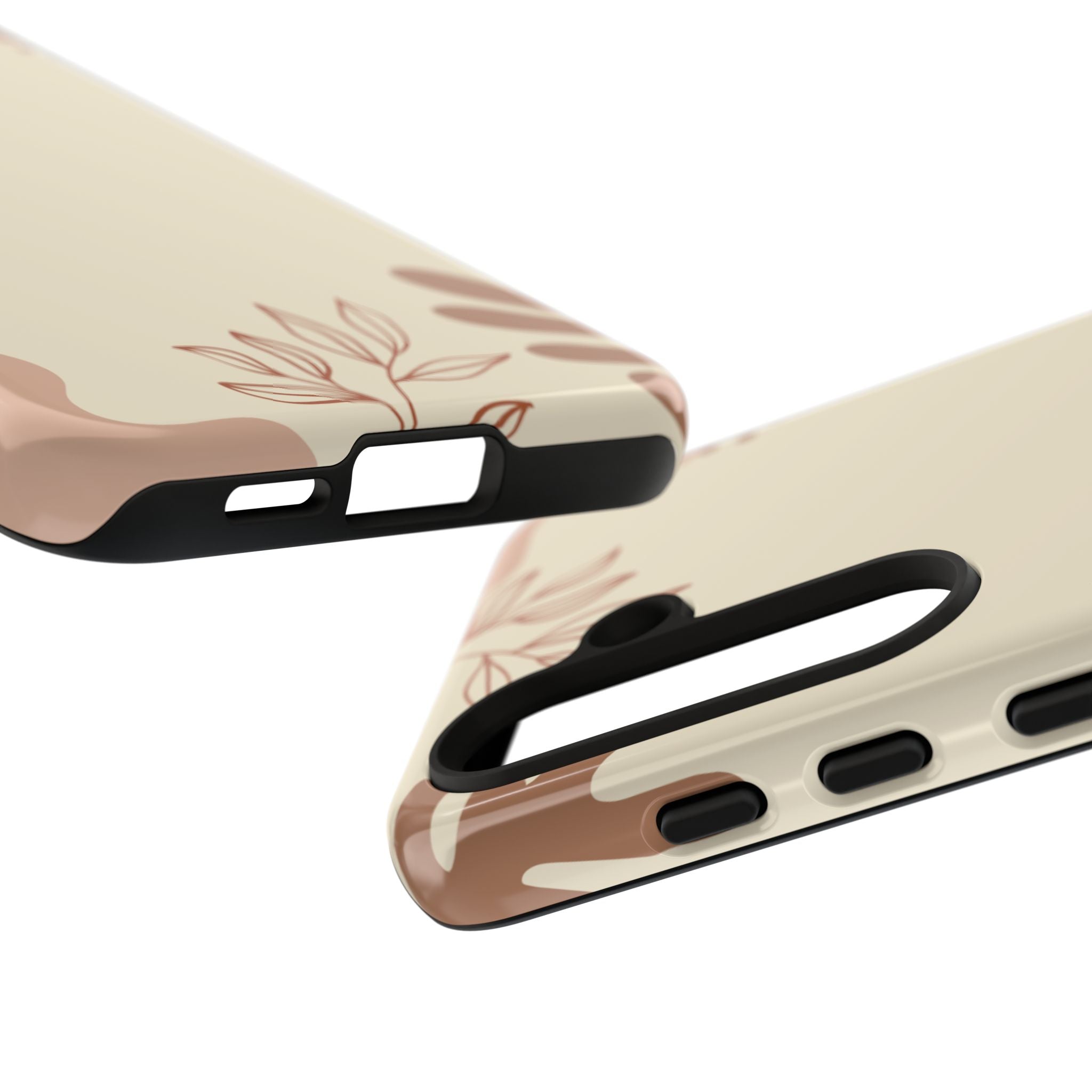 Floral Beige Tough Phone Case