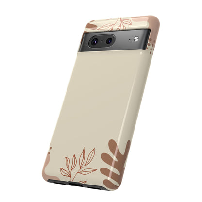 Floral Beige Tough Phone Case