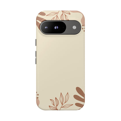 Floral Beige Tough Phone Case