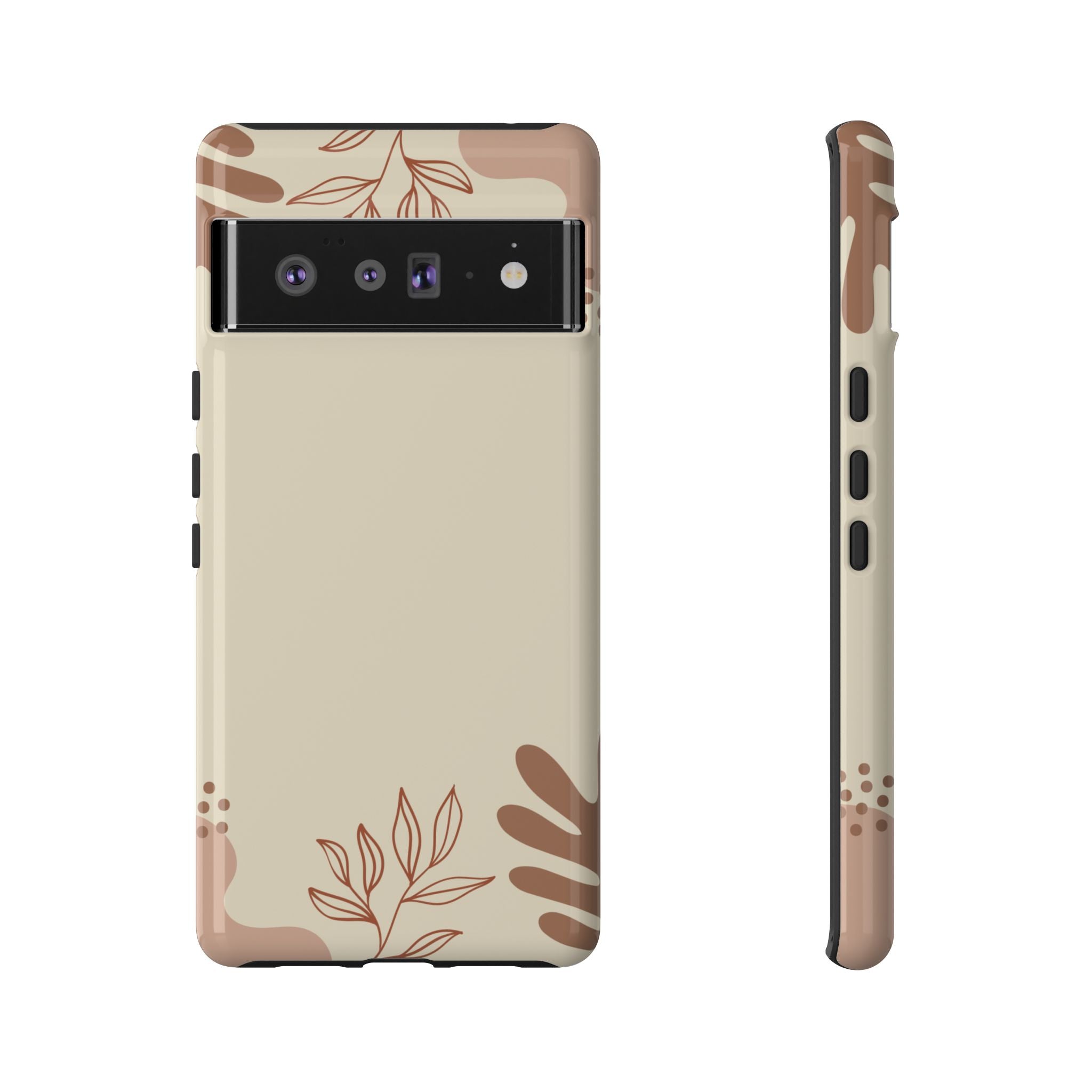 Floral Beige Tough Phone Case