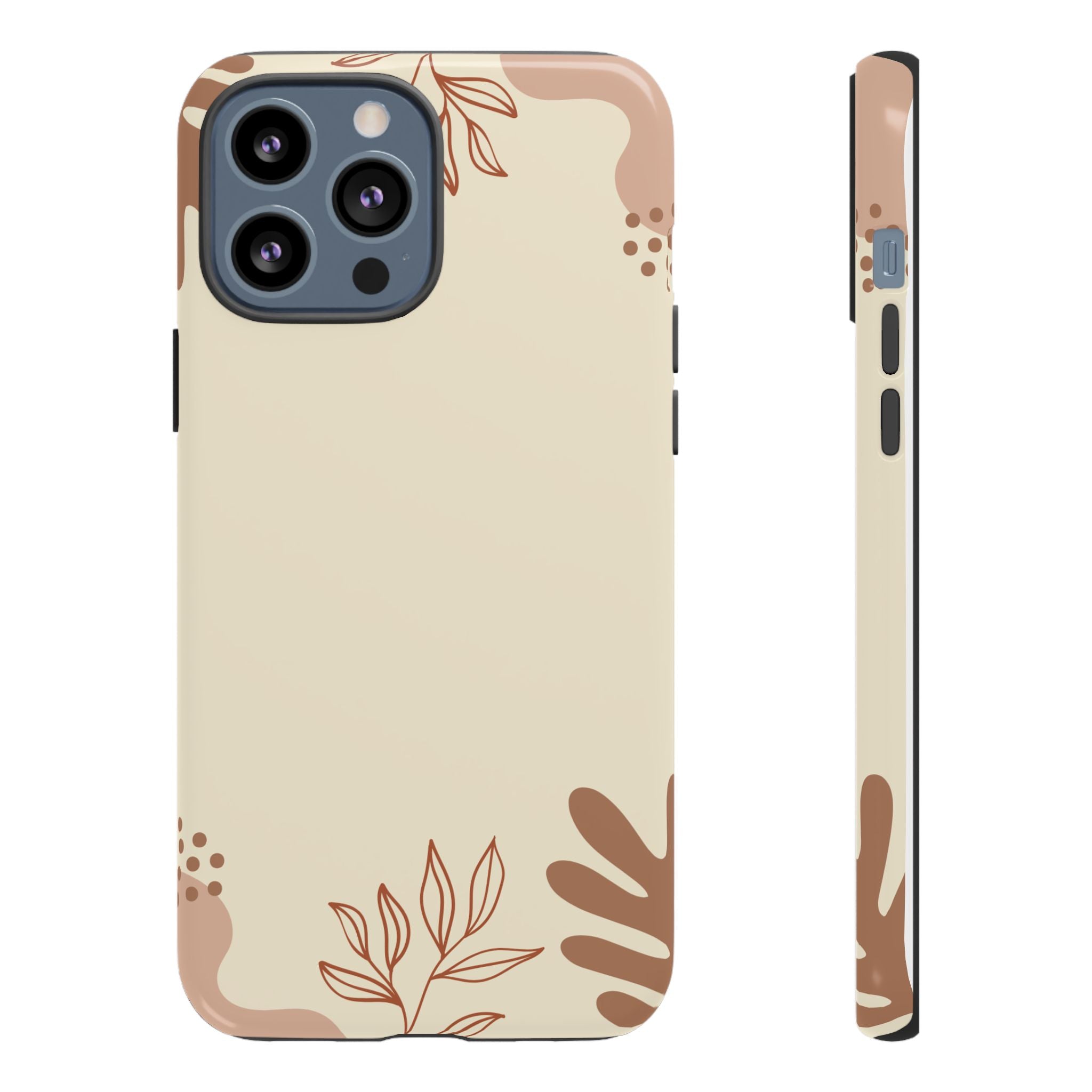 Floral Beige Tough Phone Case