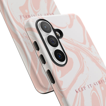 Simple Pink Marble Tough Case