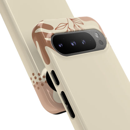 Floral Beige Tough Phone Case