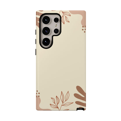 Floral Beige Tough Phone Case