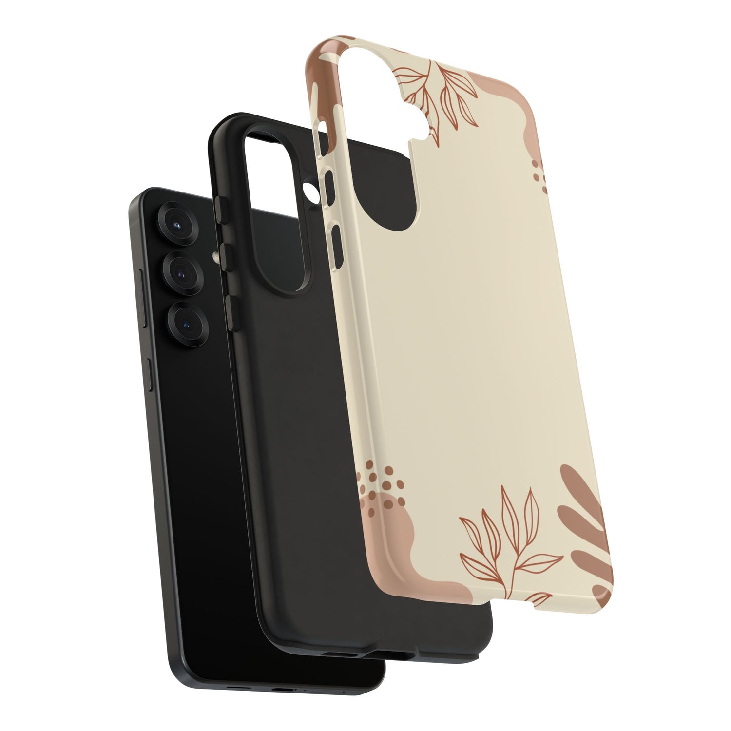 Floral Beige Tough Phone Case