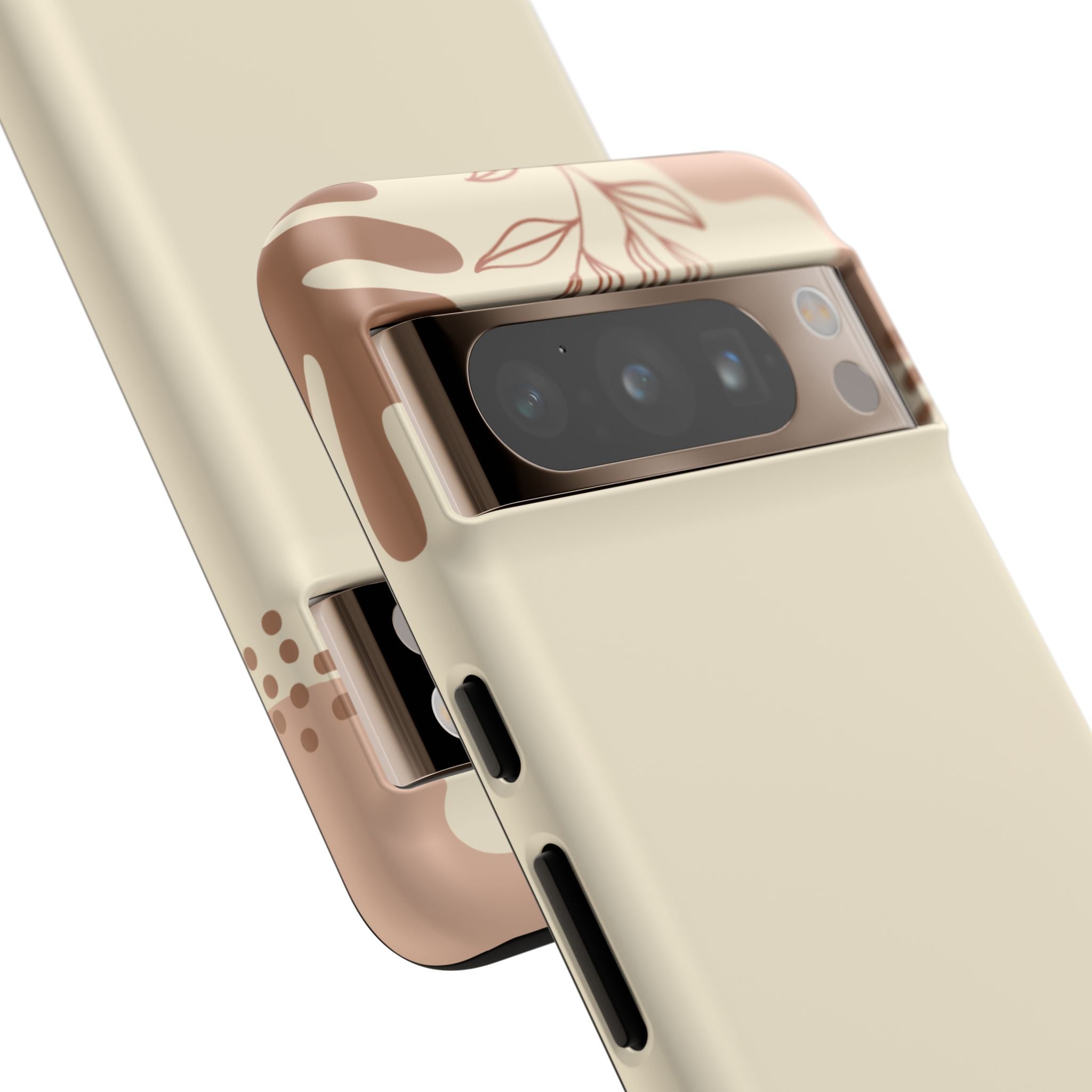Floral Beige Tough Phone Case