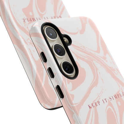 Simple Pink Marble Tough Case