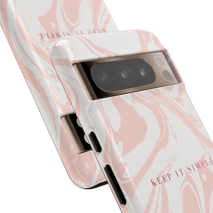 Simple Pink Marble Tough Case