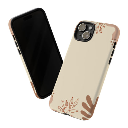Floral Beige Tough Phone Case