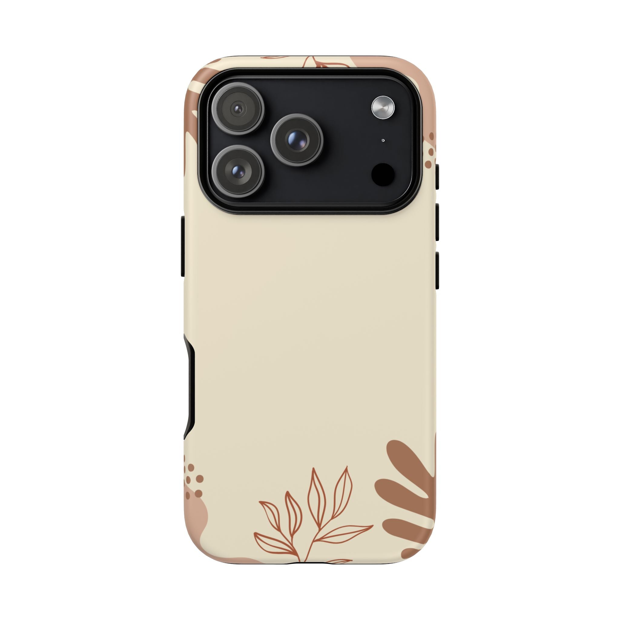 Floral Beige Tough Phone Case