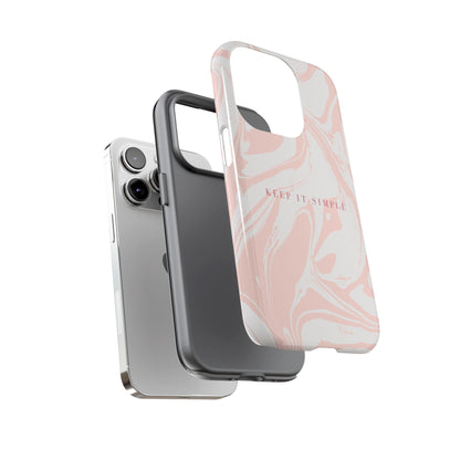Simple Pink Marble Tough Case