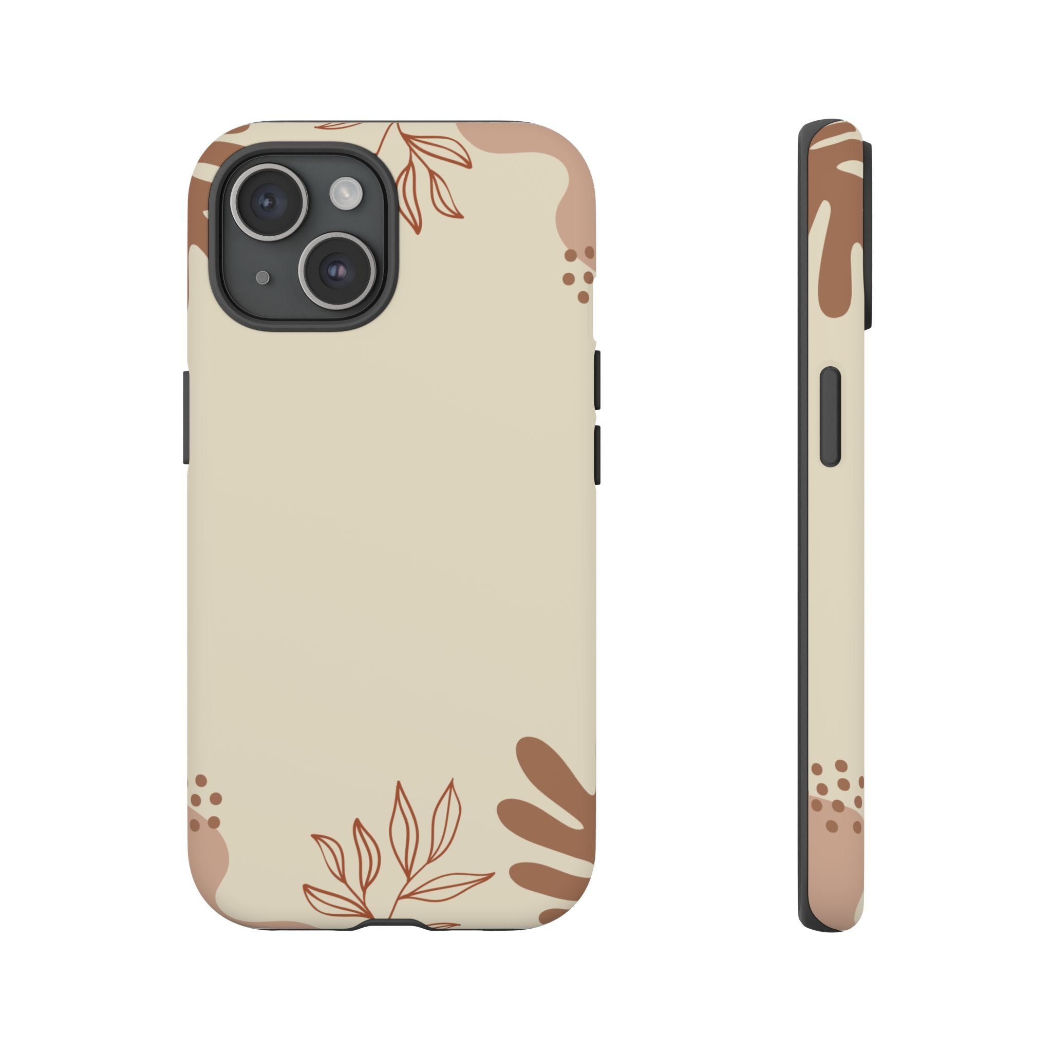 Floral Beige Tough Phone Case
