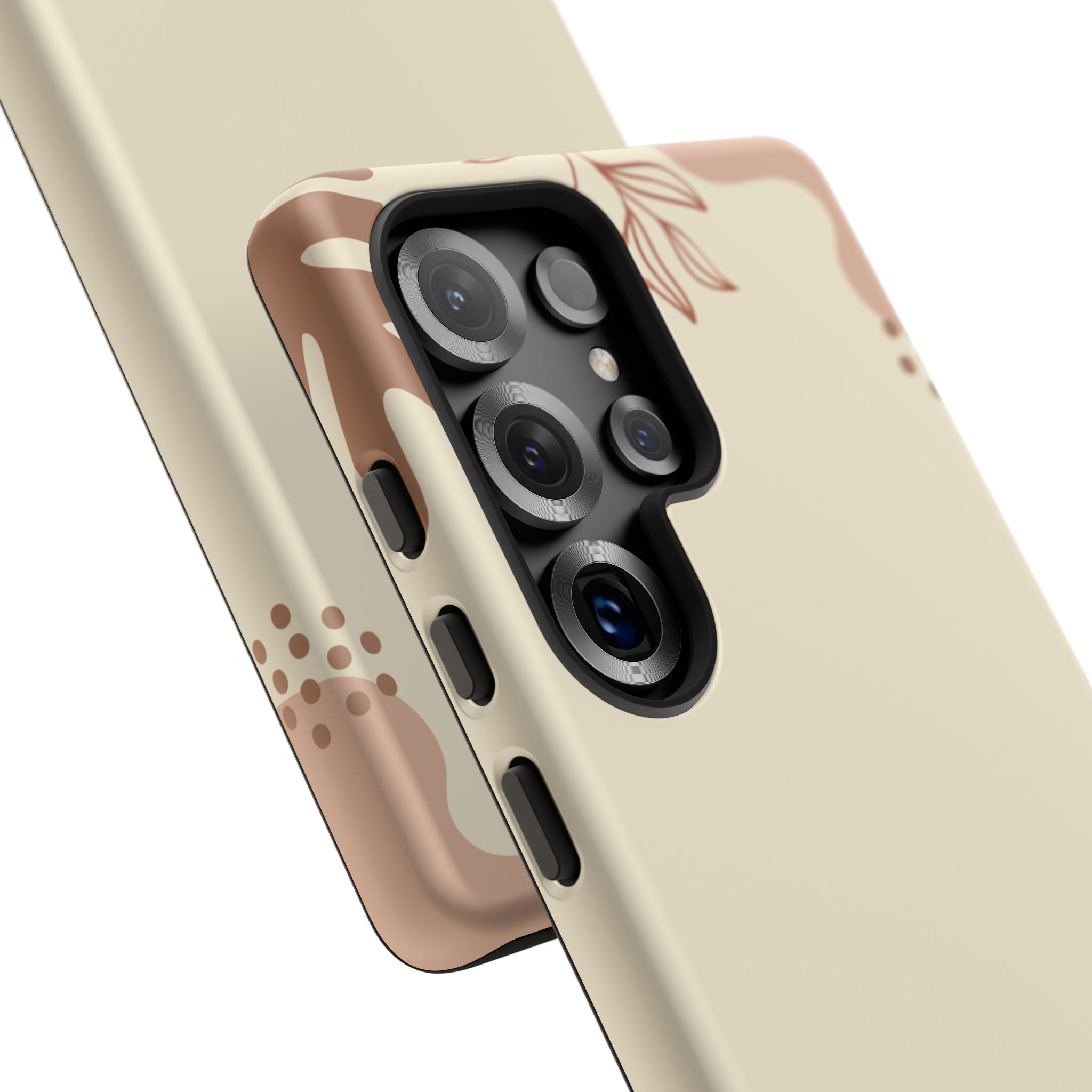 Floral Beige Tough Phone Case