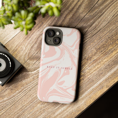 Simple Pink Marble Tough Case
