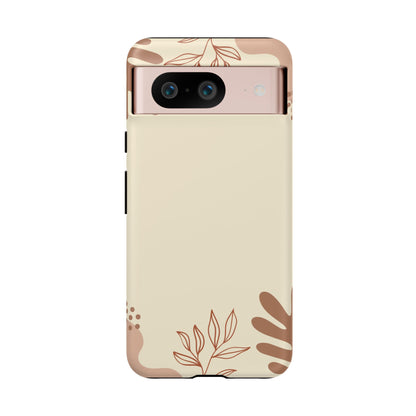 Floral Beige Tough Phone Case