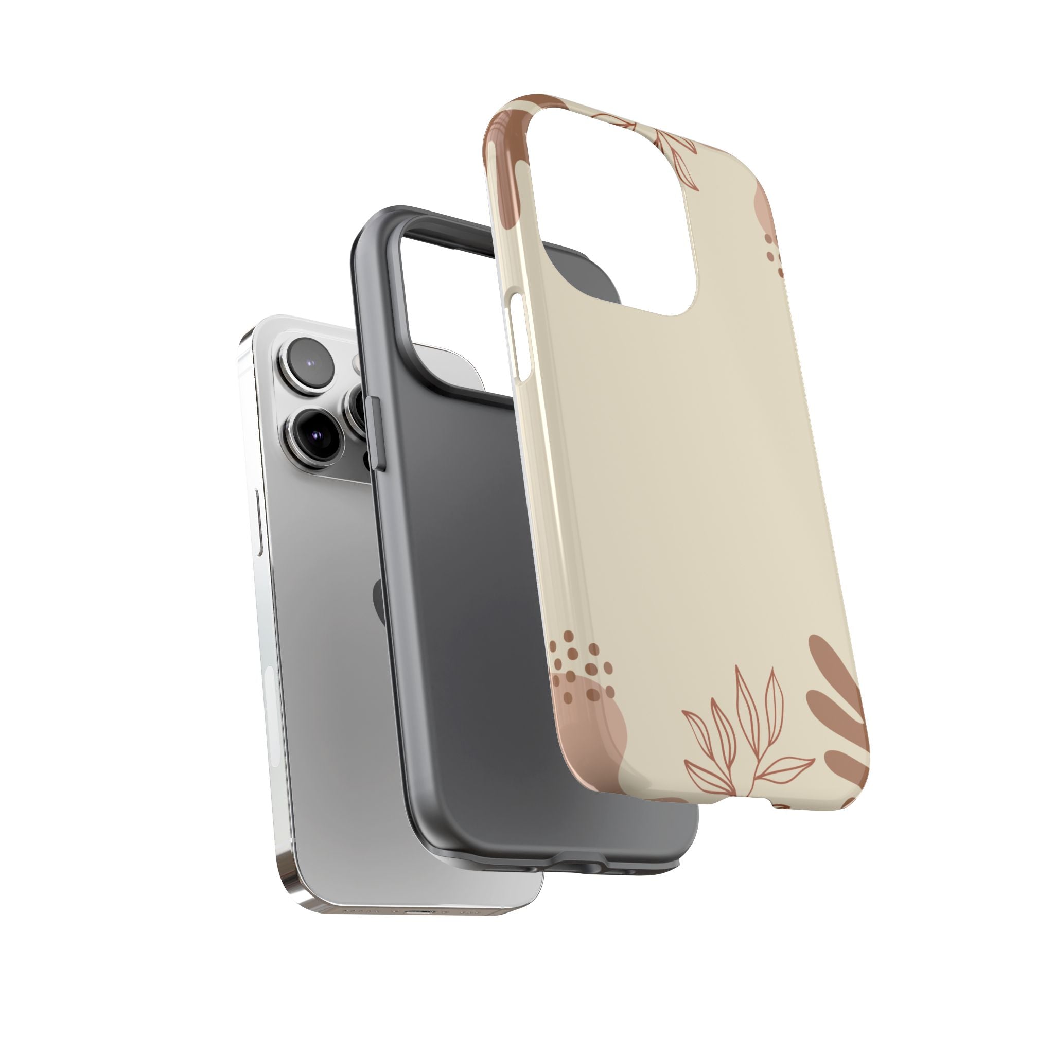 Floral Beige Tough Phone Case
