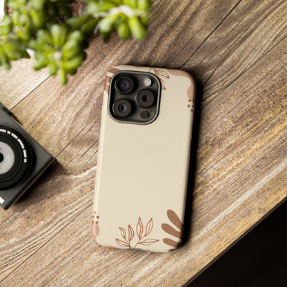 Floral Beige Tough Phone Case
