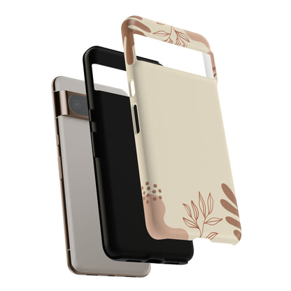 Floral Beige Tough Phone Case