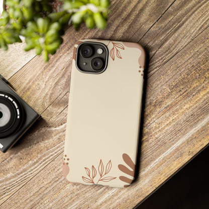 Floral Beige Tough Phone Case