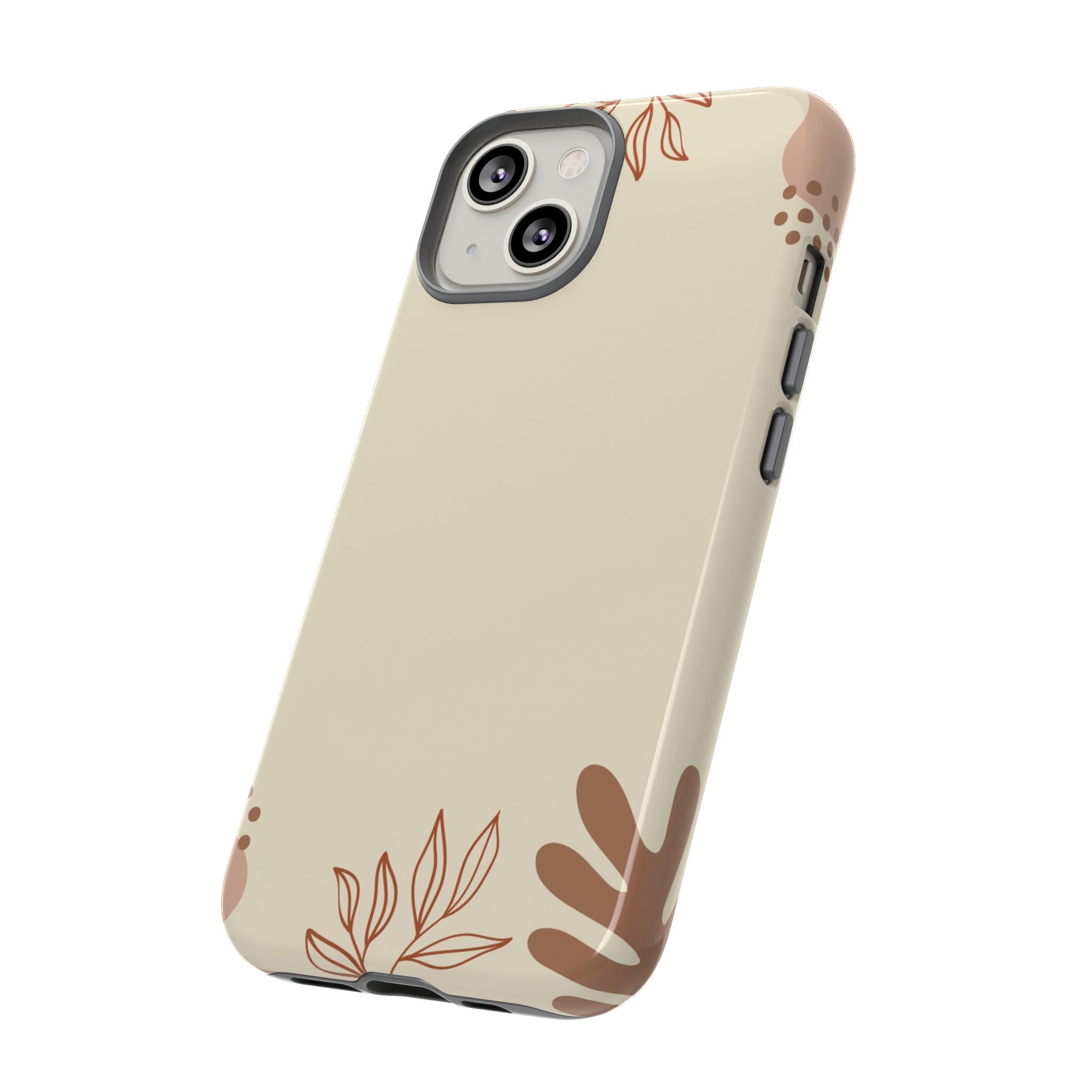 Floral Beige Tough Phone Case