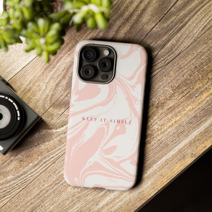 Simple Pink Marble Tough Case