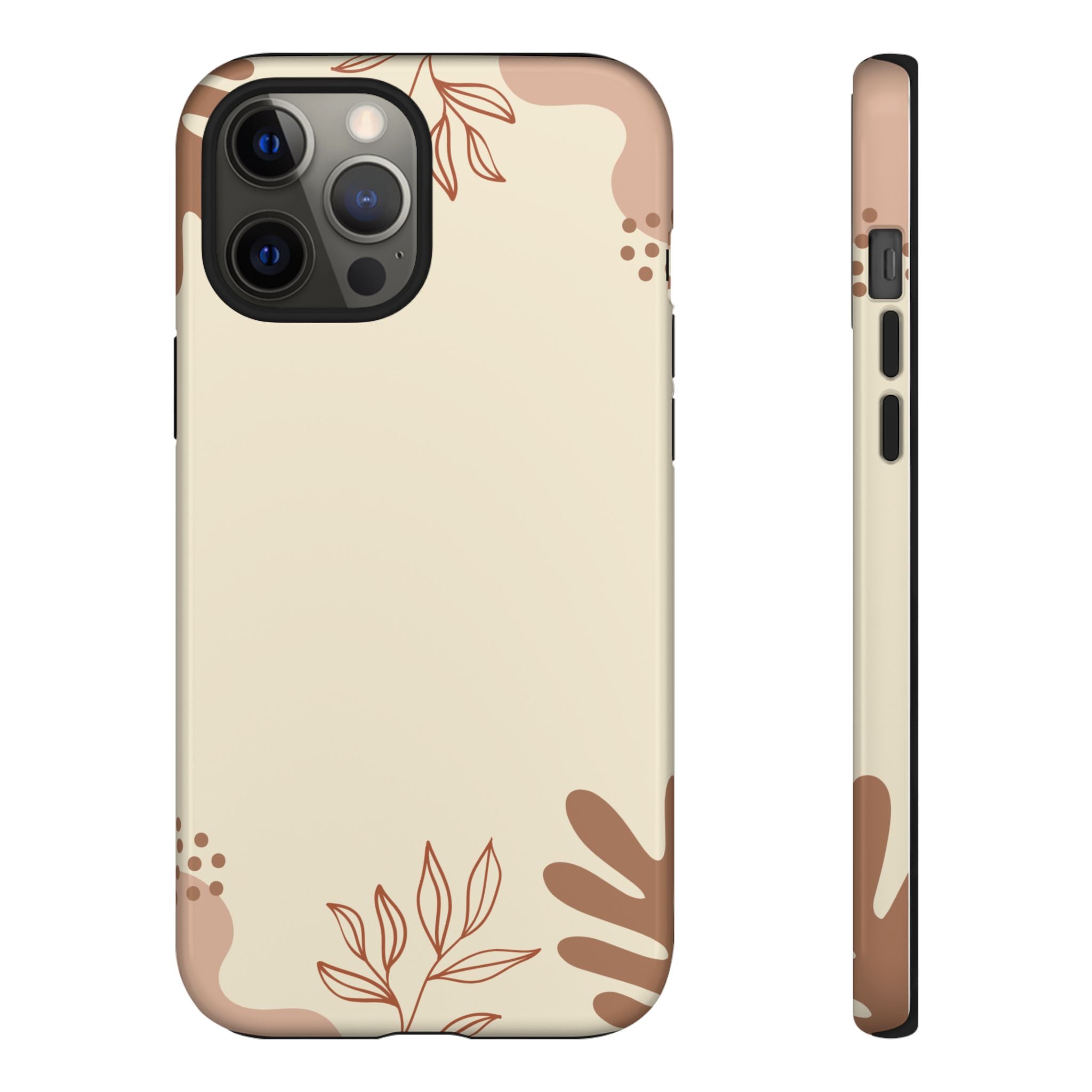 Floral Beige Tough Phone Case