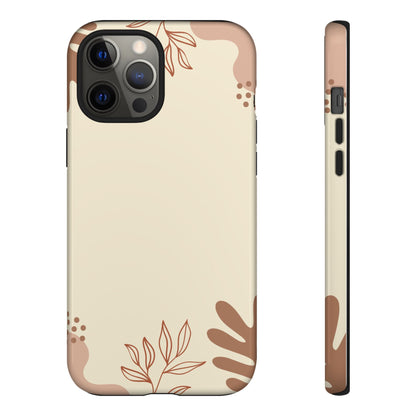 Floral Beige Tough Phone Case