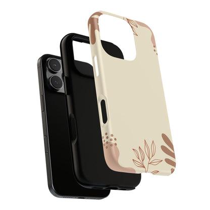 Floral Beige Tough Phone Case