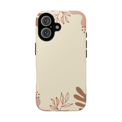 Floral Beige Tough Phone Case