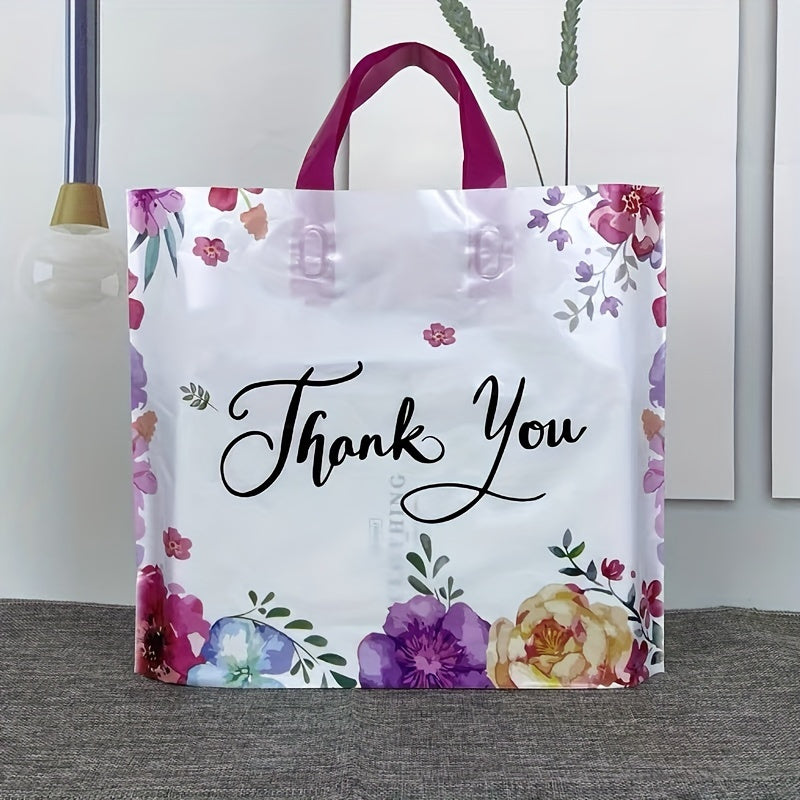 20pcs, Thank You Gift Bags, Colorful Printed Bags For Shopping, Wedding, Birthday Party, Small Business Supplies, Shopping Bag, Party Bag, Party Gift Bag, Craft Tote Bag, Party Favors, Birthday Decor, Party Gift Decor, Weddin