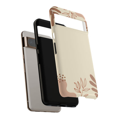 Floral Beige Tough Phone Case