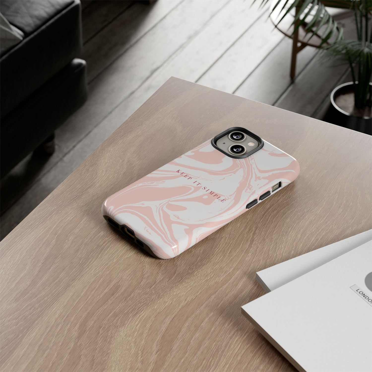 Simple Pink Marble Tough Case