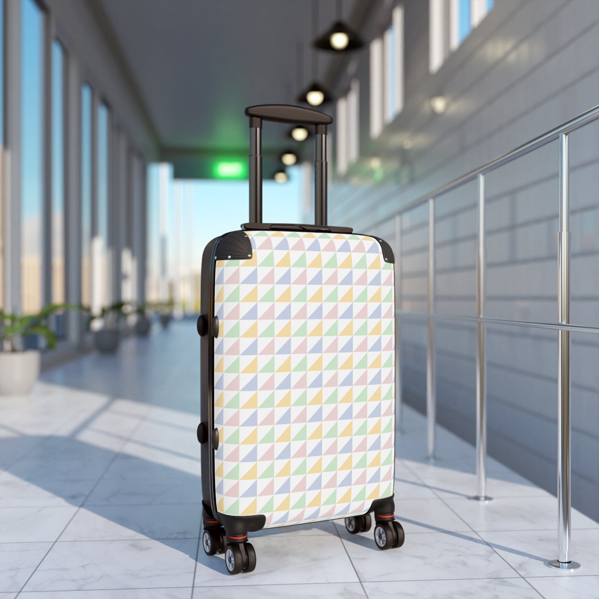 Geometric Pattern Suitcase