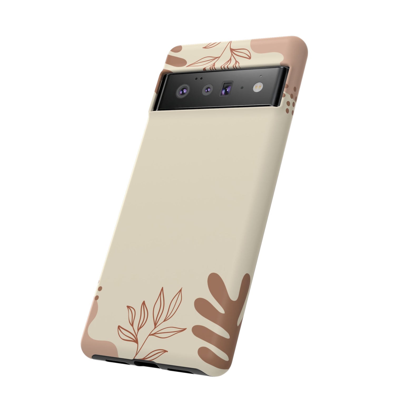 Floral Beige Tough Phone Case