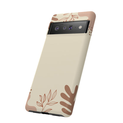 Floral Beige Tough Phone Case