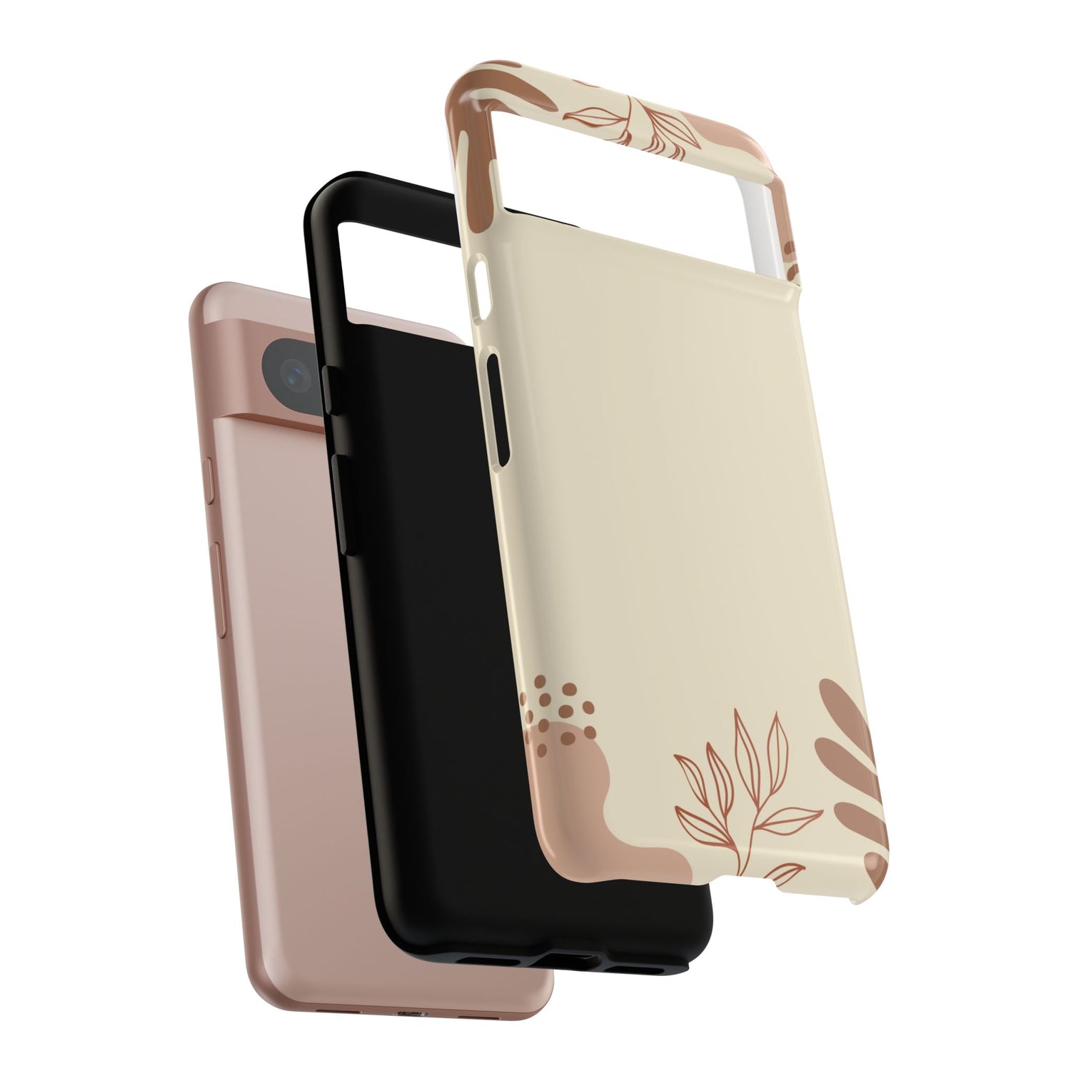 Floral Beige Tough Phone Case