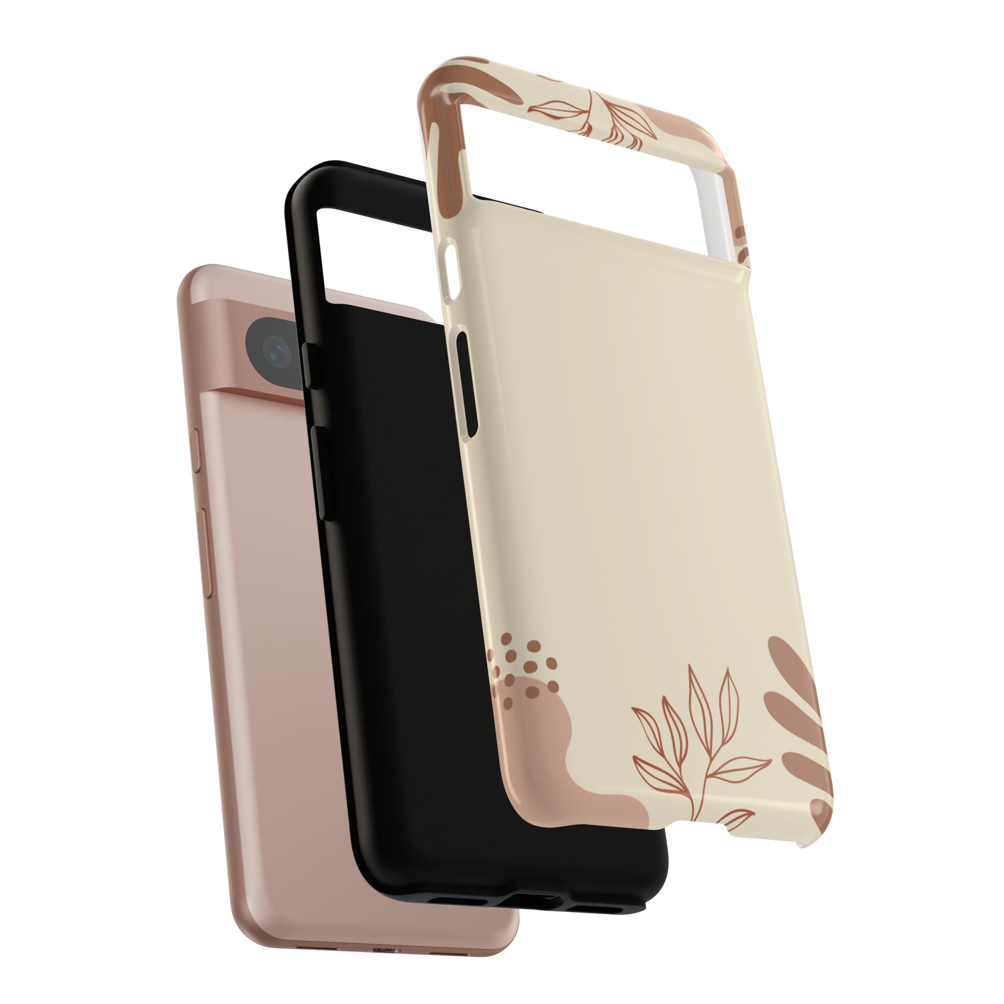 Floral Beige Tough Phone Case
