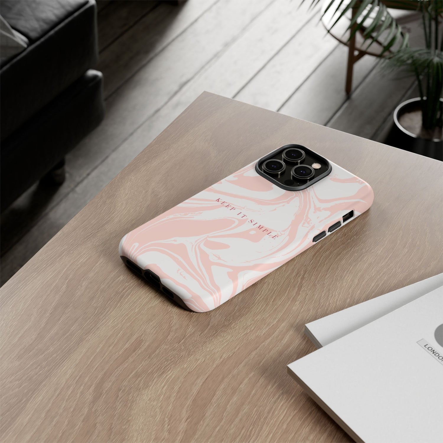 Simple Pink Marble Tough Case