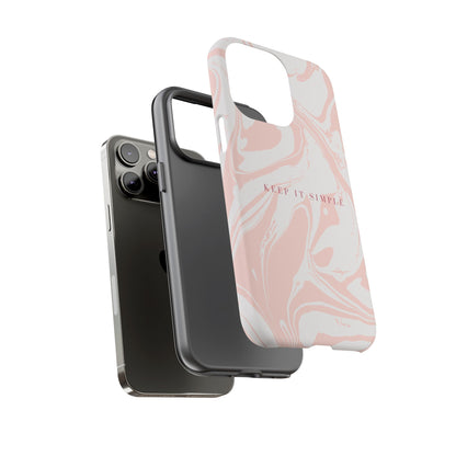 Simple Pink Marble Tough Case