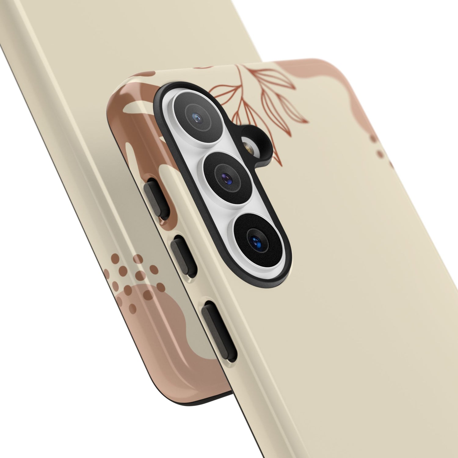 Floral Beige Tough Phone Case