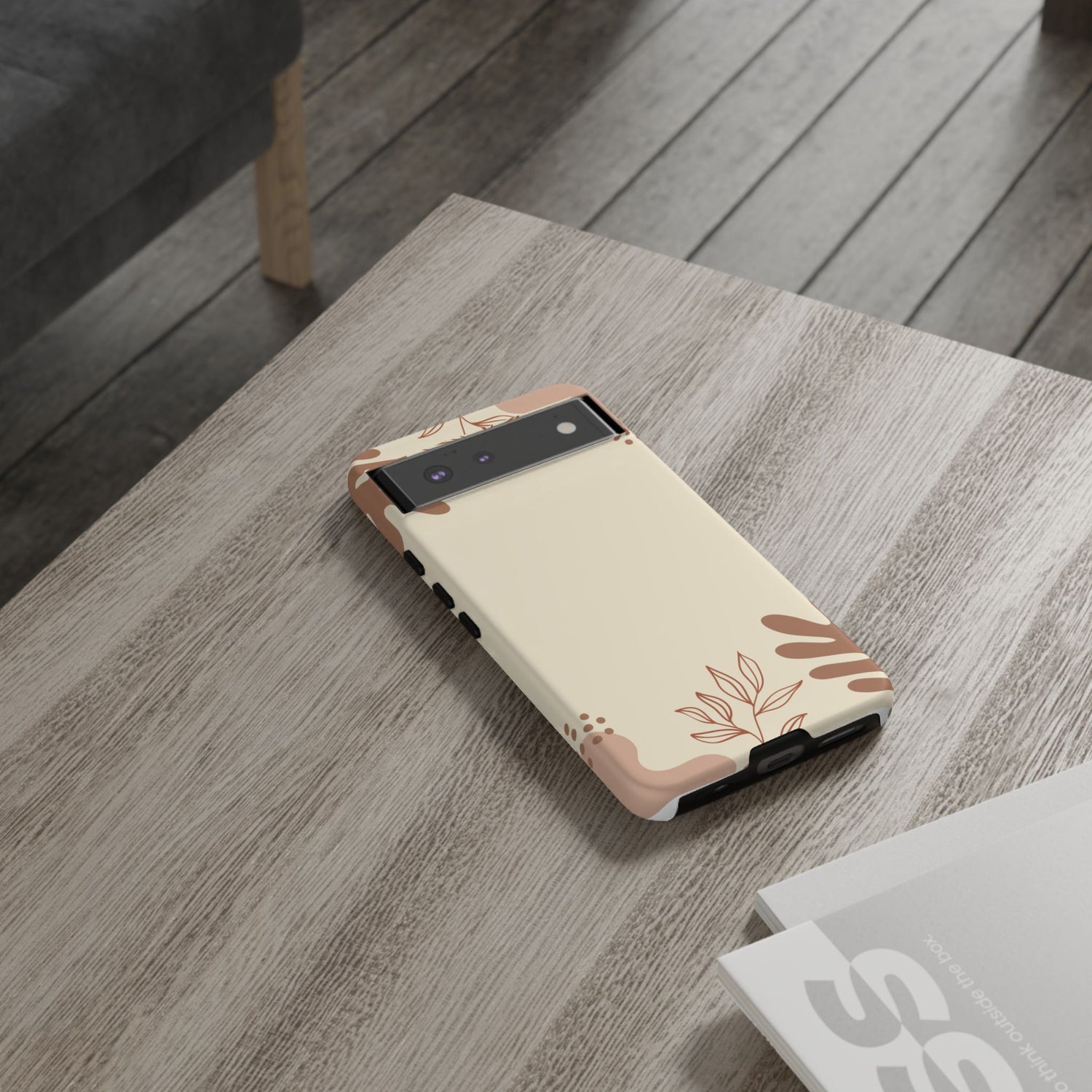 Floral Beige Tough Phone Case