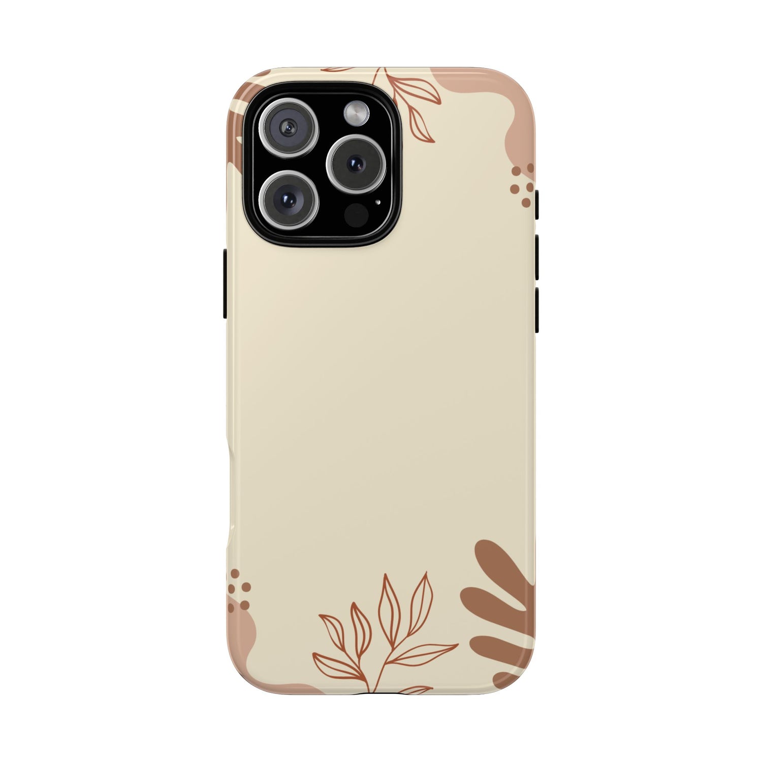Floral Beige Tough Phone Case