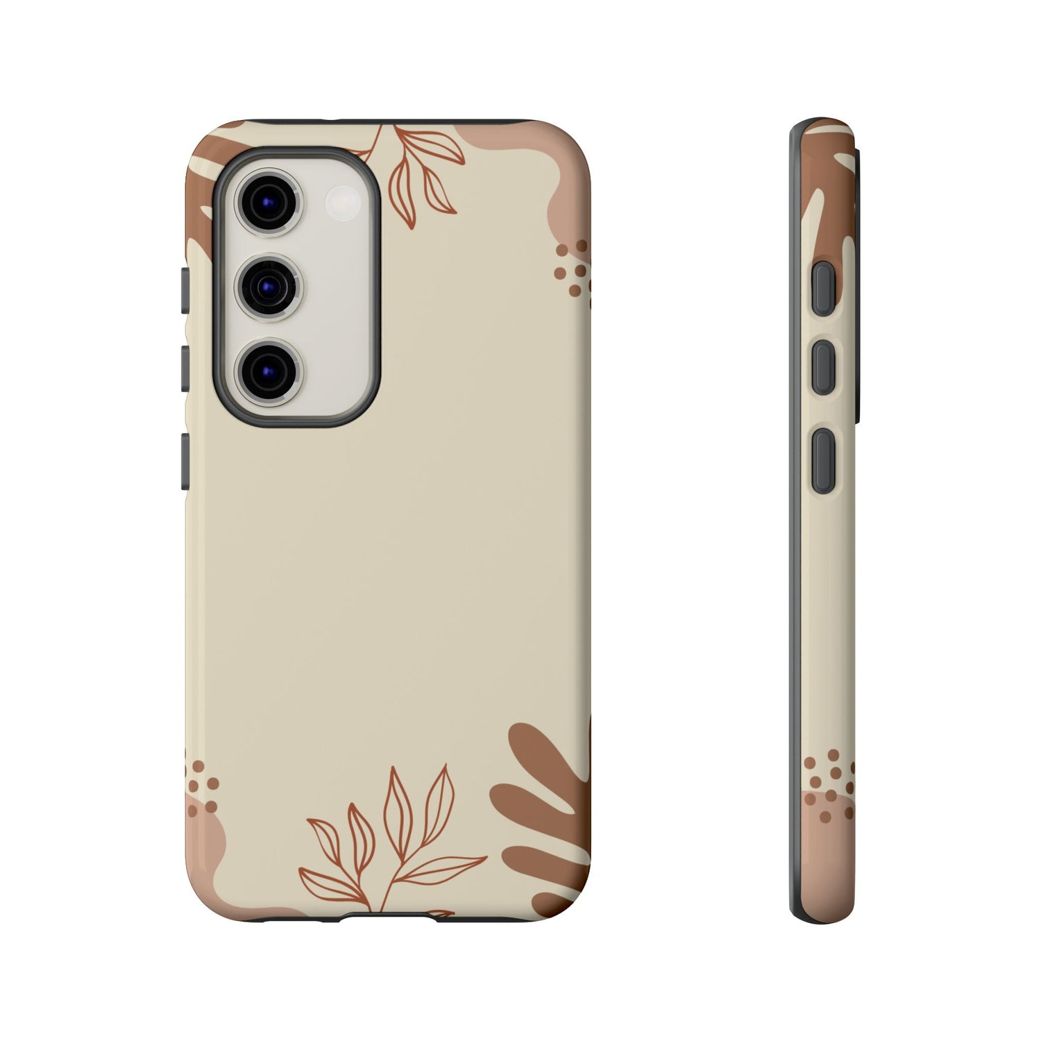 Floral Beige Tough Phone Case