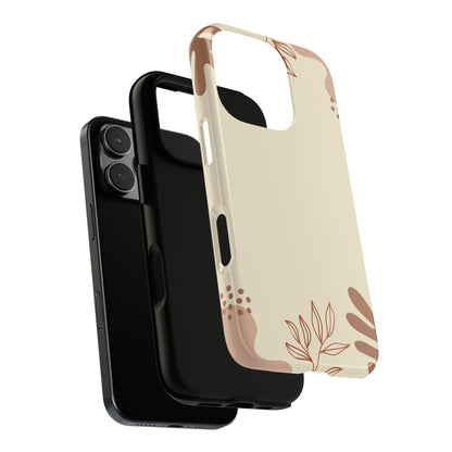 Floral Beige Tough Phone Case