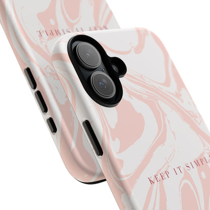 Simple Pink Marble Tough Case