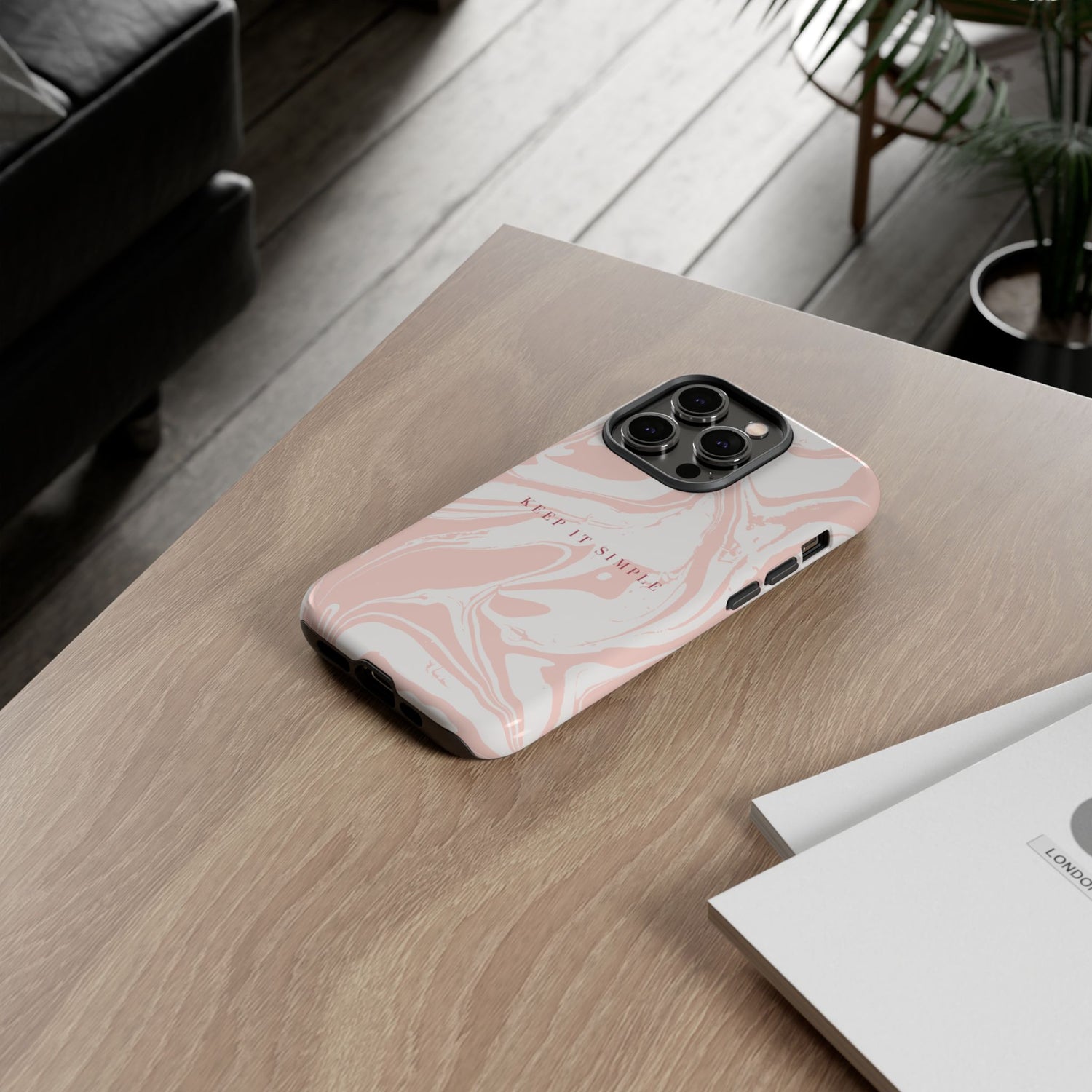 Simple Pink Marble Tough Case