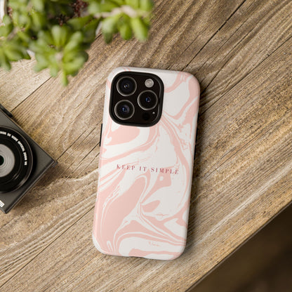 Simple Pink Marble Tough Case