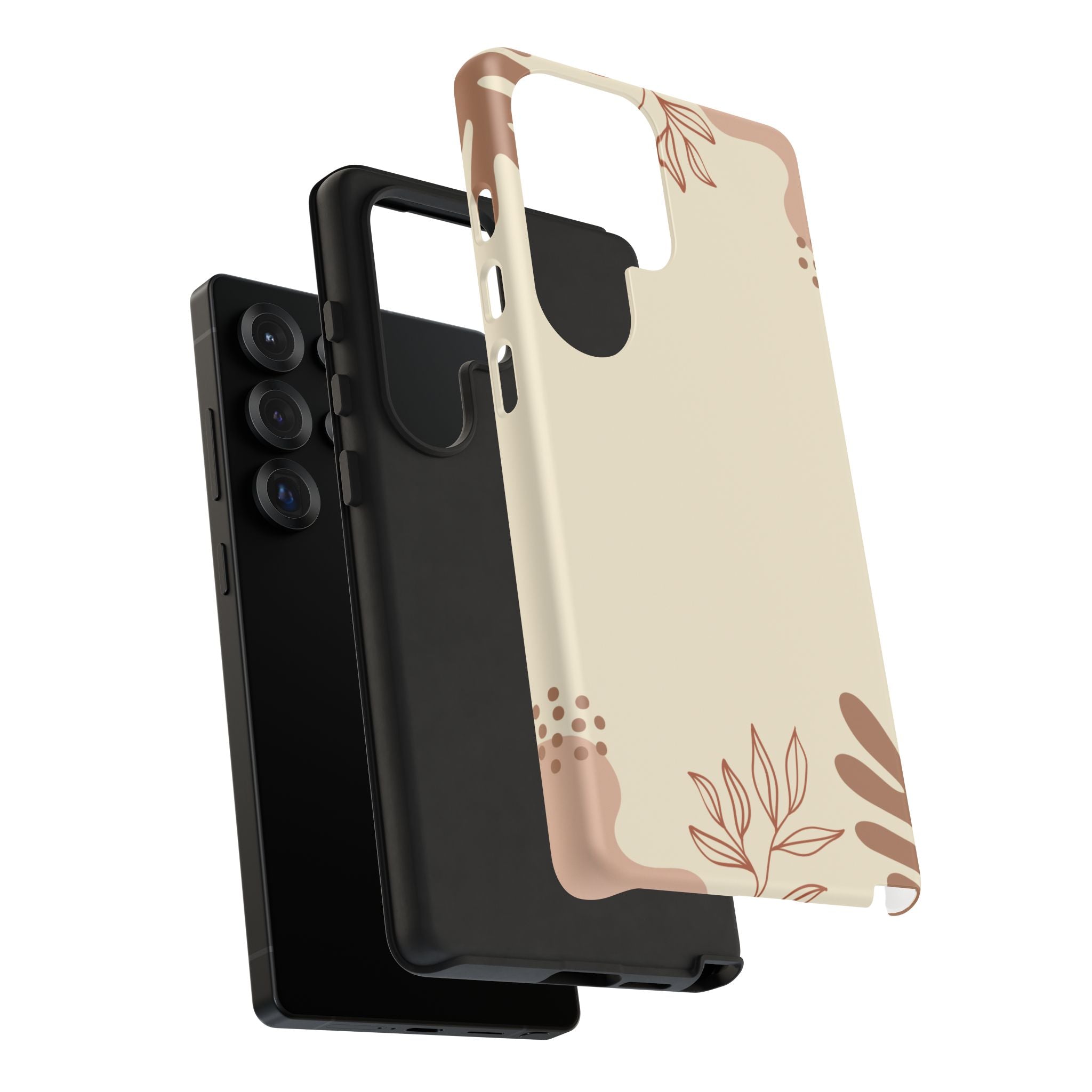 Floral Beige Tough Phone Case