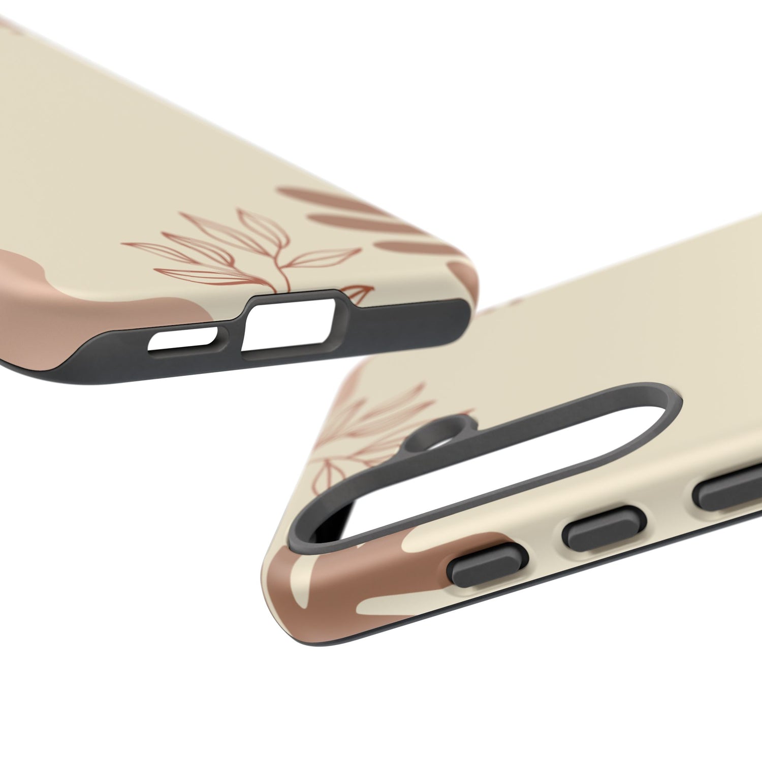 Floral Beige Tough Phone Case
